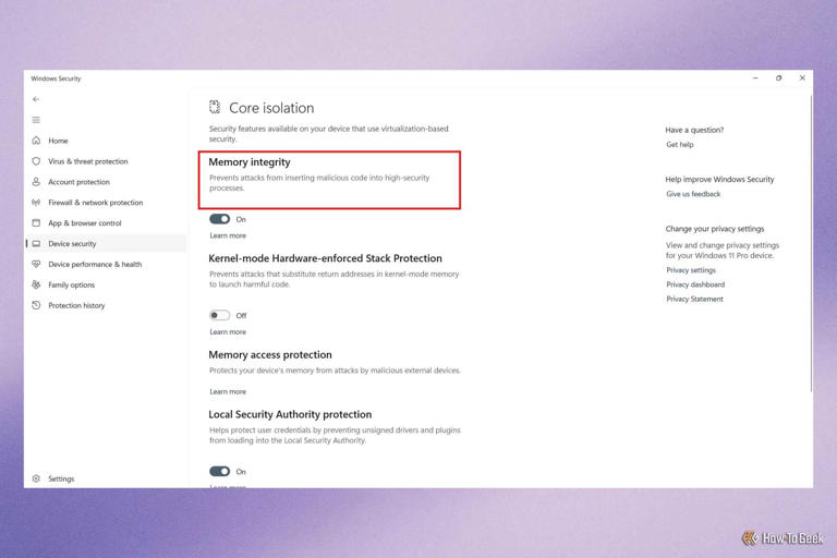 Everyone is turning off Windows memory integrity: here's why you shouldn't