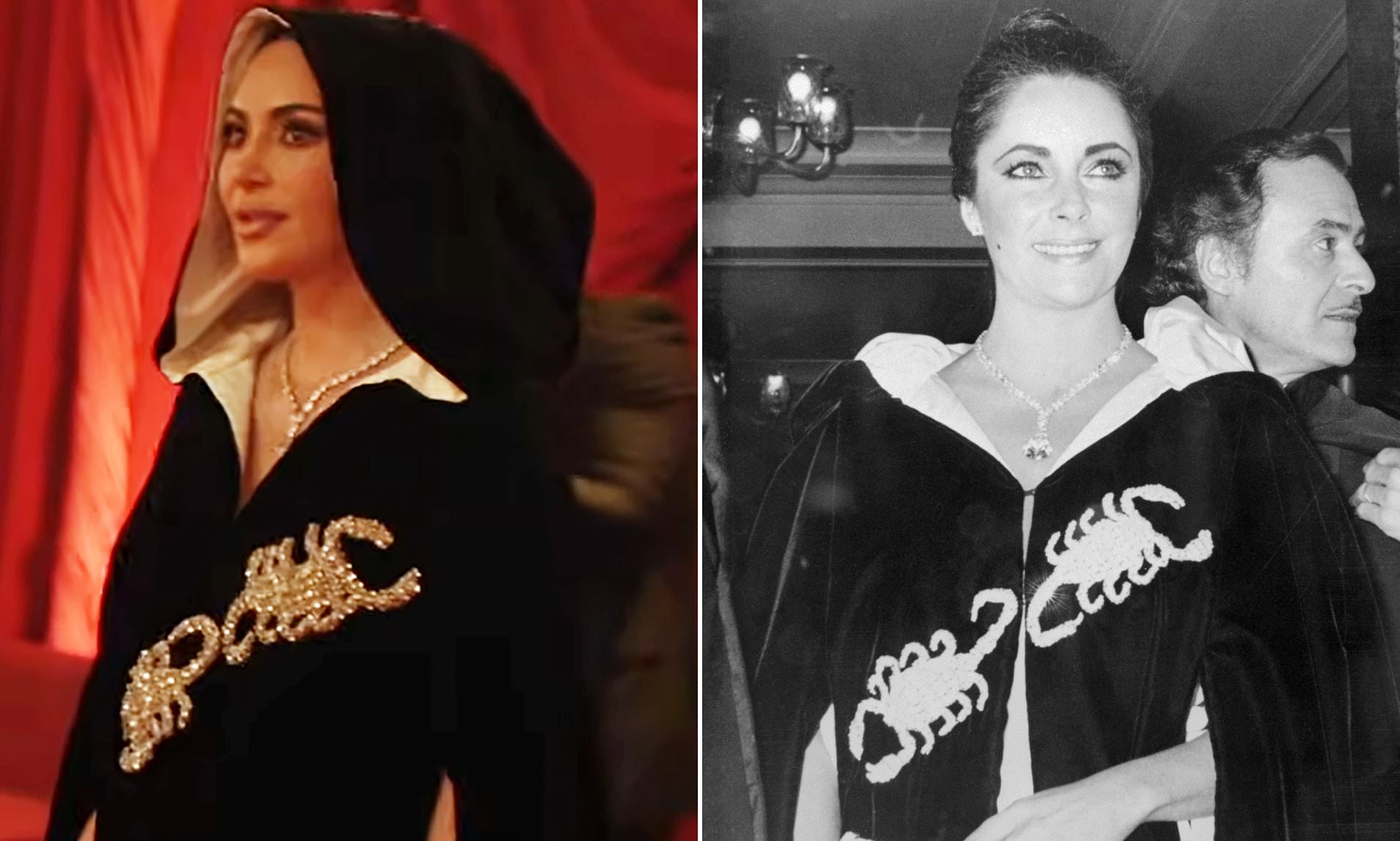 Kim Kardashian sparks speculation she has bought Elizabeth Taylor's Scorpio evening cape