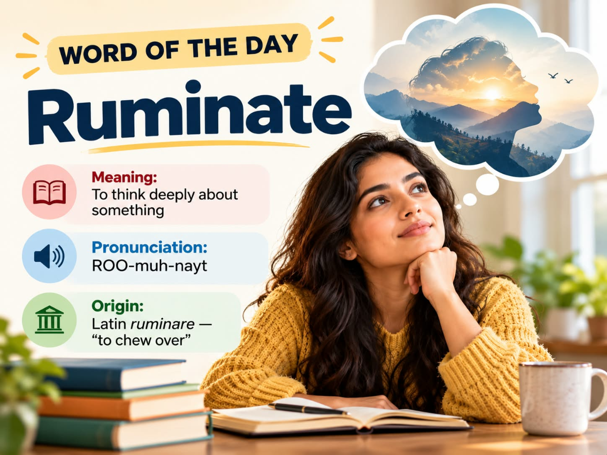 Word of the day: 'Ruminate' - meaning, definition, pronunciation, and ...