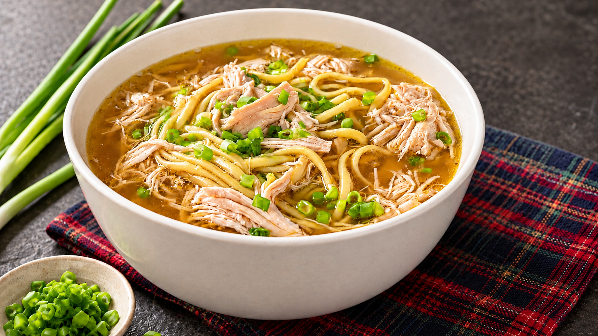 Easy crockpot trick for takeaway style chicken noodle soup