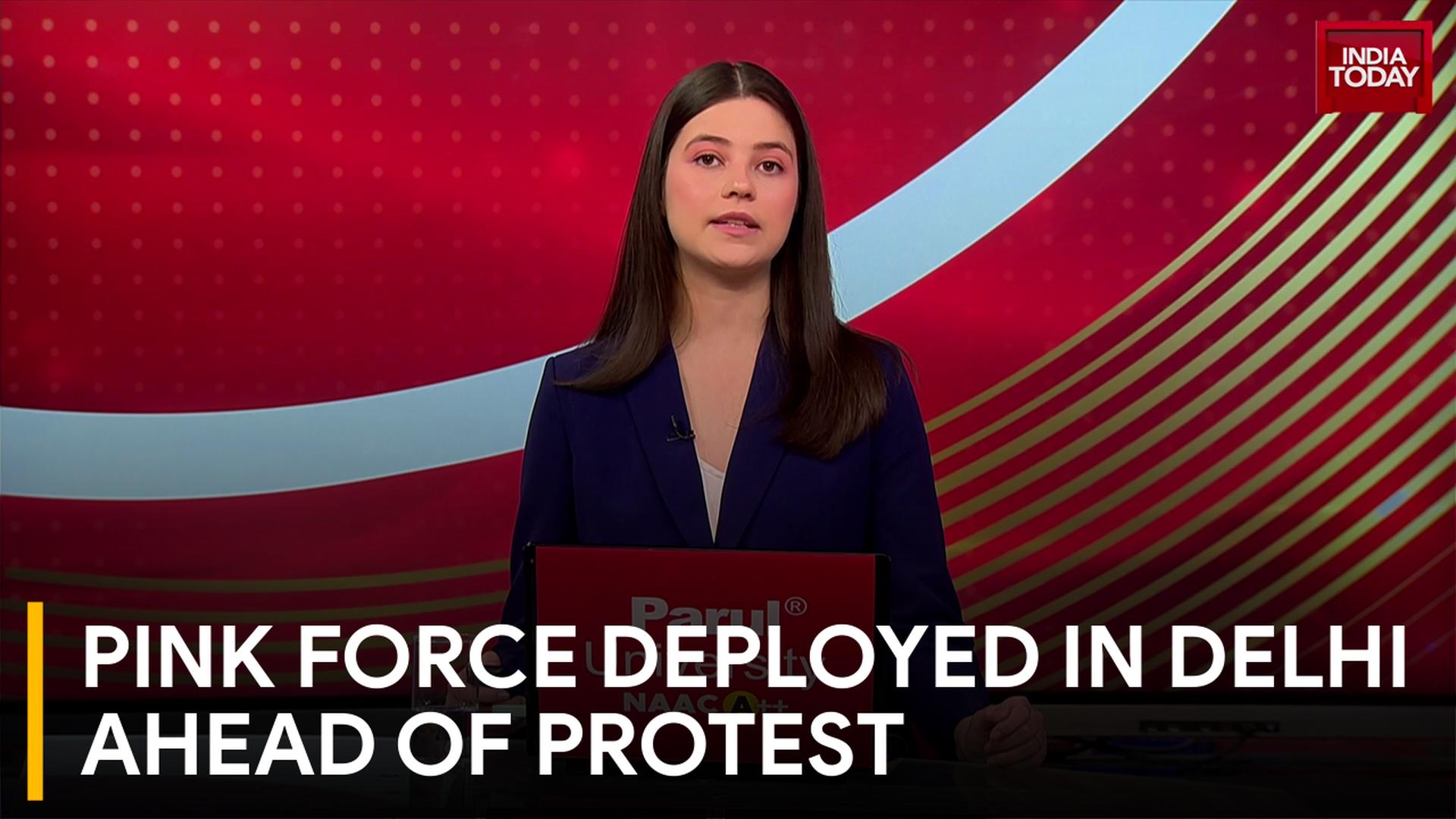 Delhi Police deploy pink force ahead of CGP protest, detain women in ...