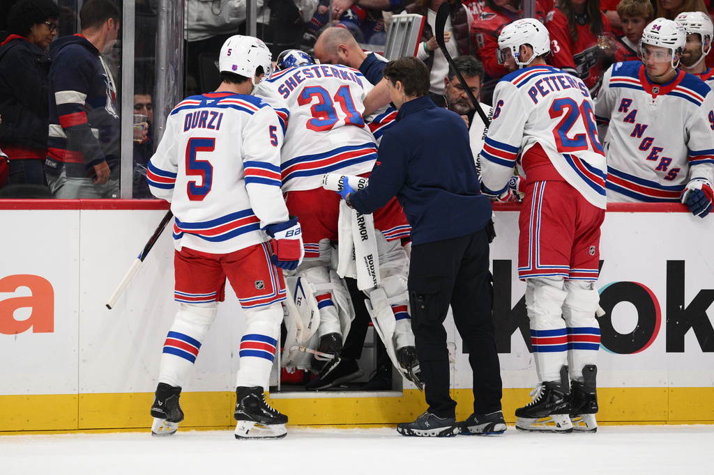 Capitals beat Rangers 3-1 after New York goalie Igor Shesterkin is ...