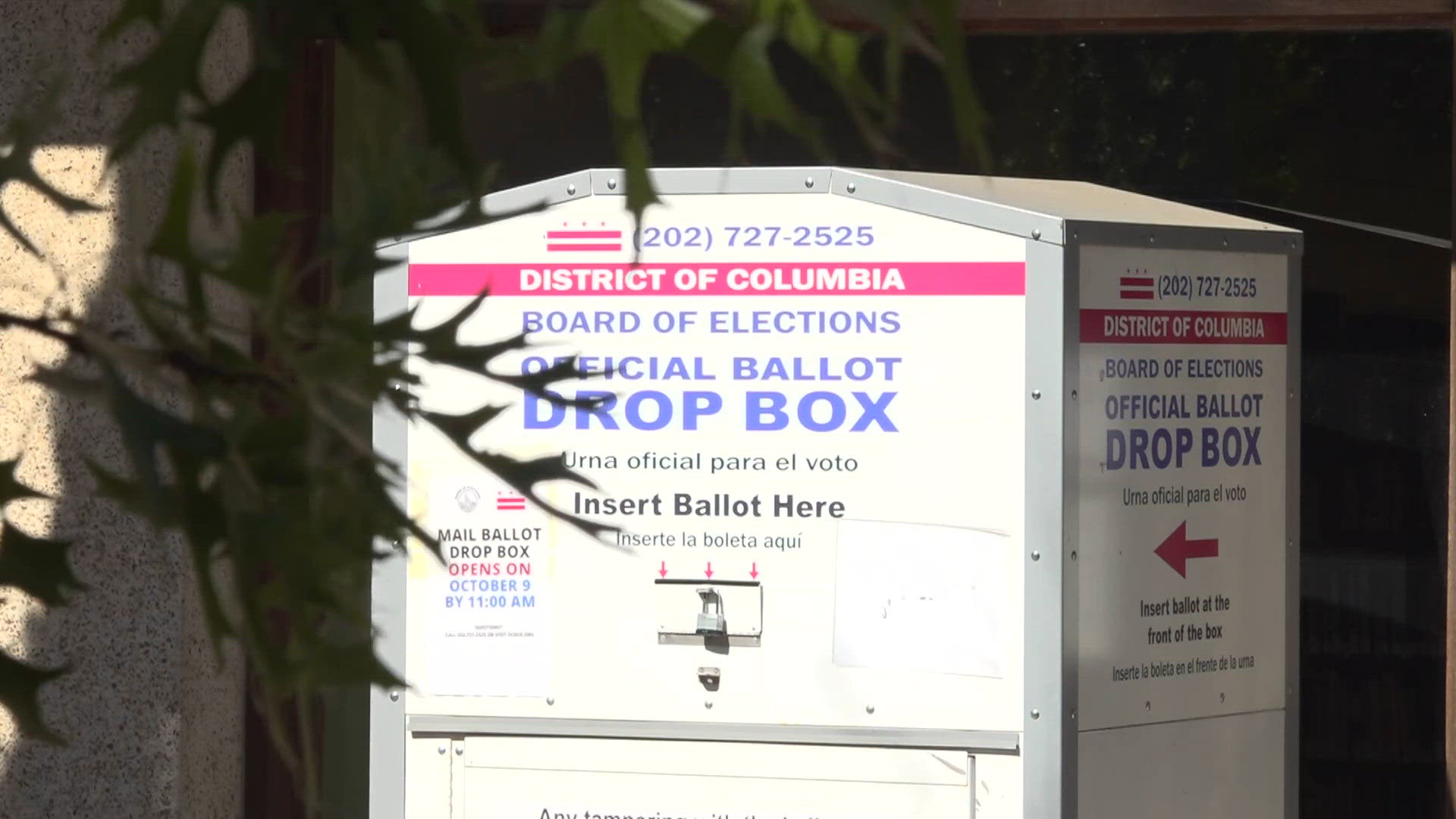 Mail-in ballot drop boxes now open 24/7 in DC