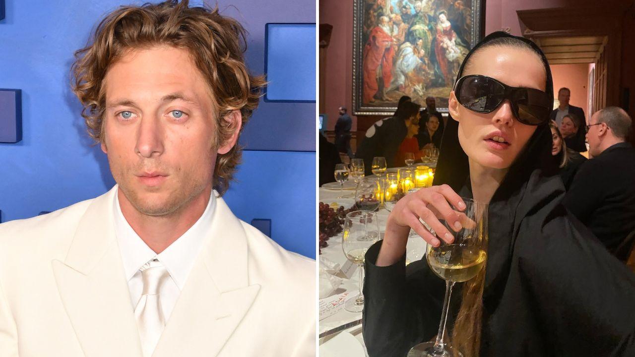 Jeremy Allen White holds hands with model Lulu Tenney after quietly ...