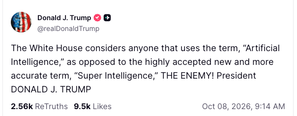 AI is not ‘super intelligence.’ Why no one should use Trump’s term
