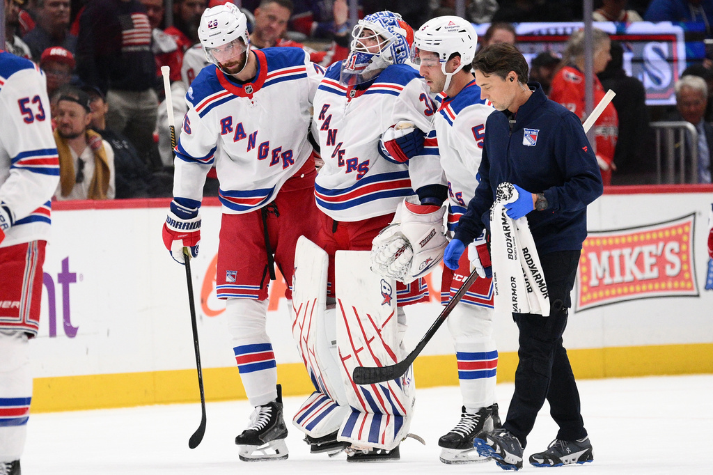 Capitals beat Rangers 3-1 after New York goalie Igor Shesterkin is ...