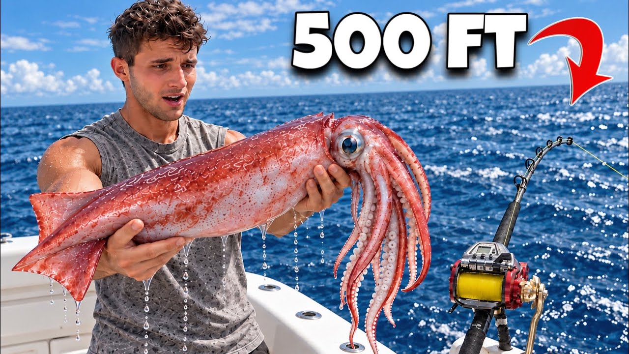 Deep-sea fishing: Dropping bait 500 feet underwater