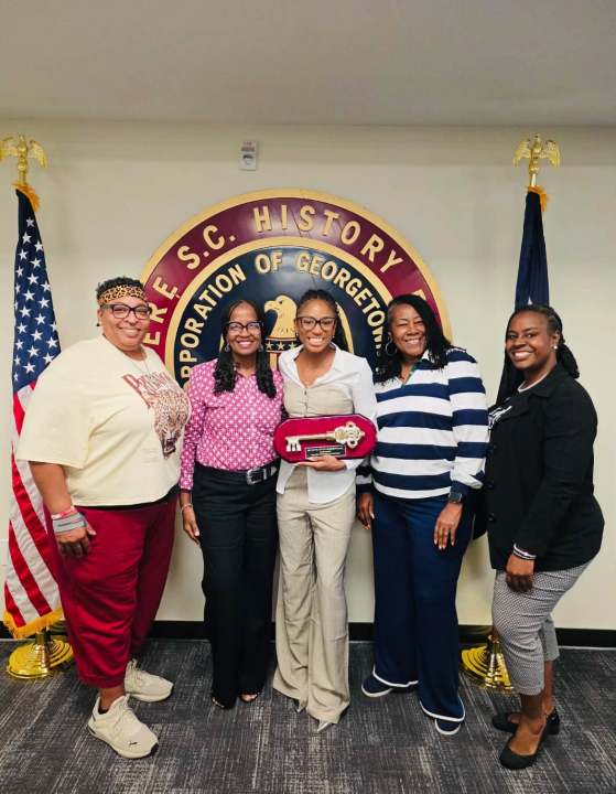 Olympic champion Melissa Jefferson-Wooden receives key to Georgetown