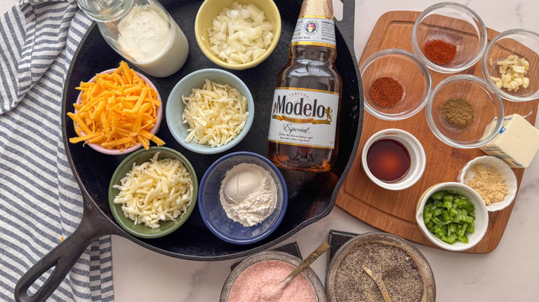 Queso-inspired beer cheese dip recipe