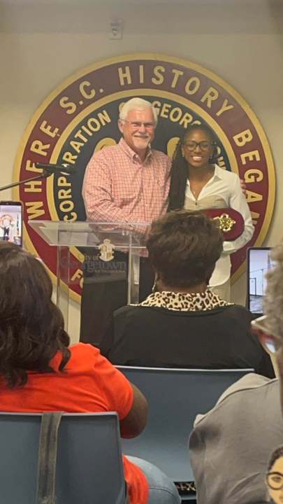 Olympic champion Melissa Jefferson-Wooden receives key to Georgetown