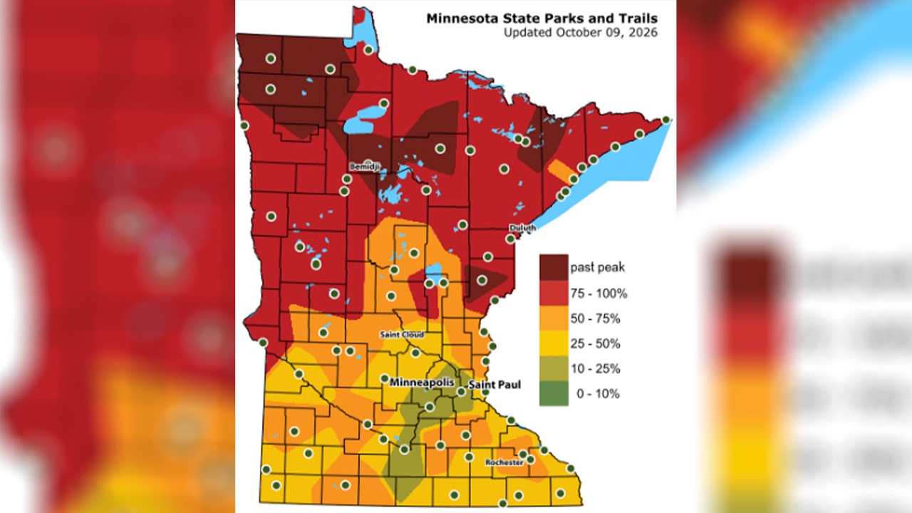Map: Fall colors peaking across northern Minnesota