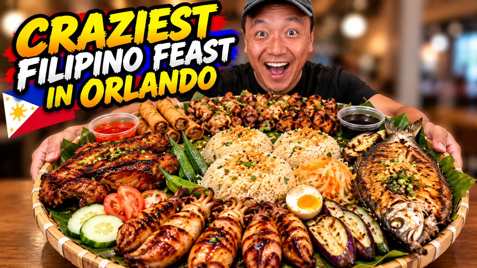 Filipino bilao feast! I tried a giant food tray in Orlando