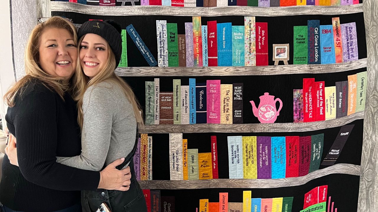 Mom surprises daughter with quilt of 125 books she has read | Happily