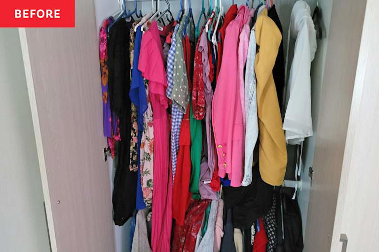 I used the one touch rule to declutter my closet and got rid of 47 items