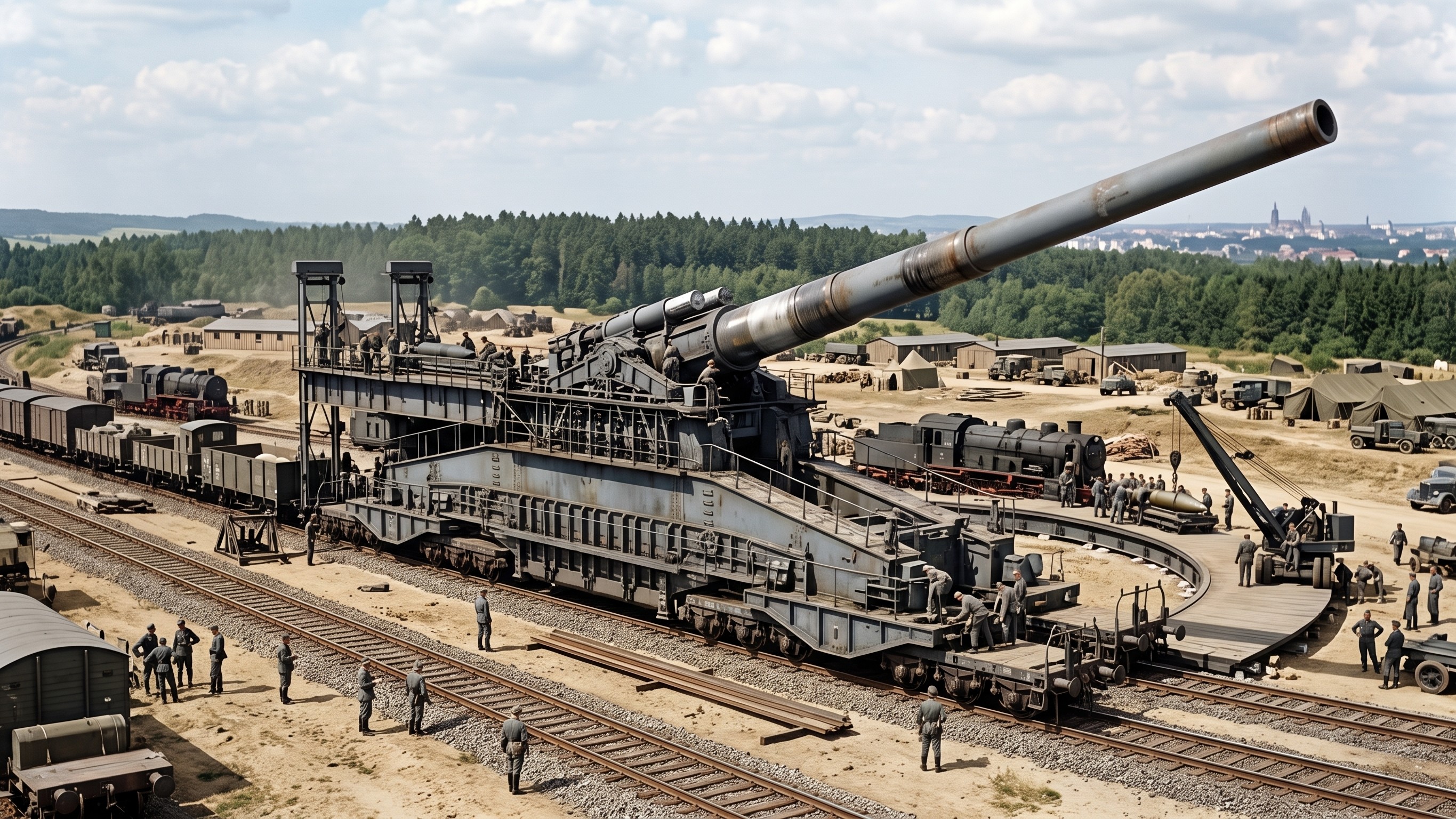 It took 2,000 men over 3 weeks to assemble Hitler’s giant railgun, then ...