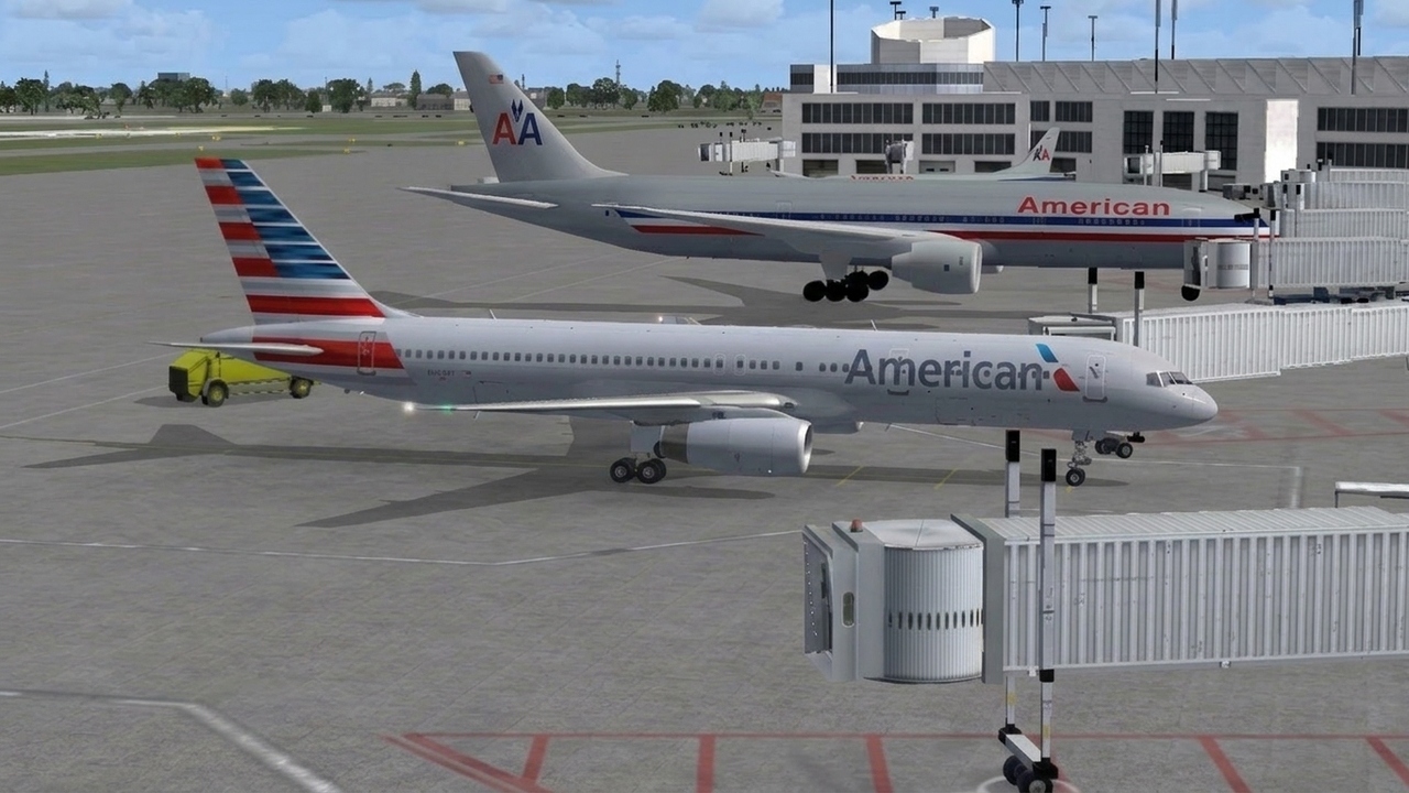 VATSIM landing in Miami with ATC & shutdown - American 757 (FSX)