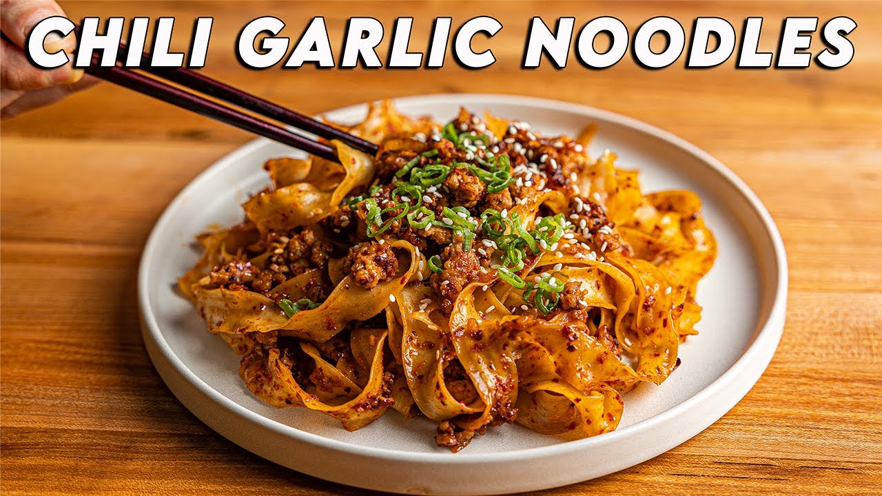 15 minute spicy chili garlic noodles