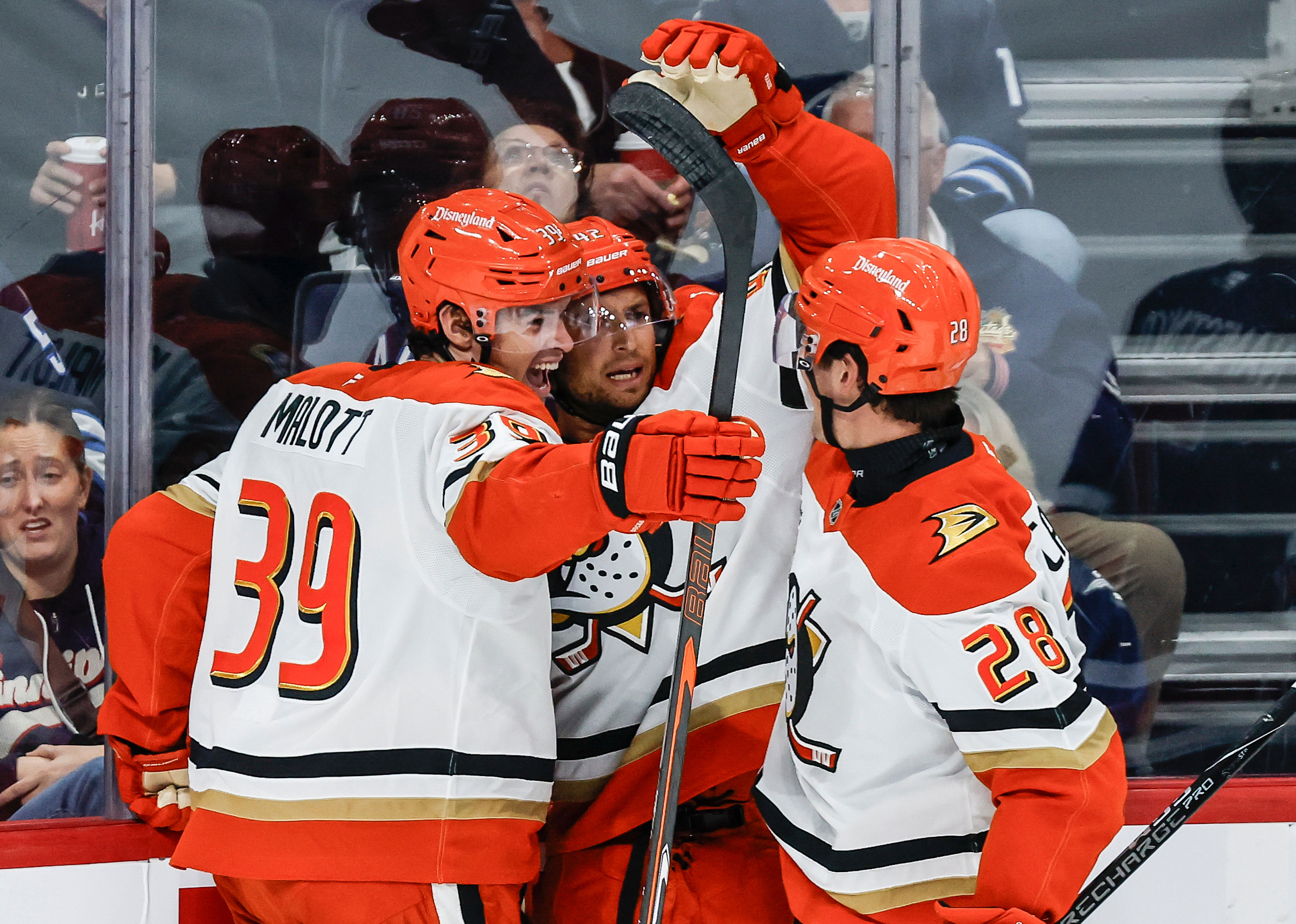 Judd Caulfield scores first NHL goal to help the Ducks beat the Jets 5-1