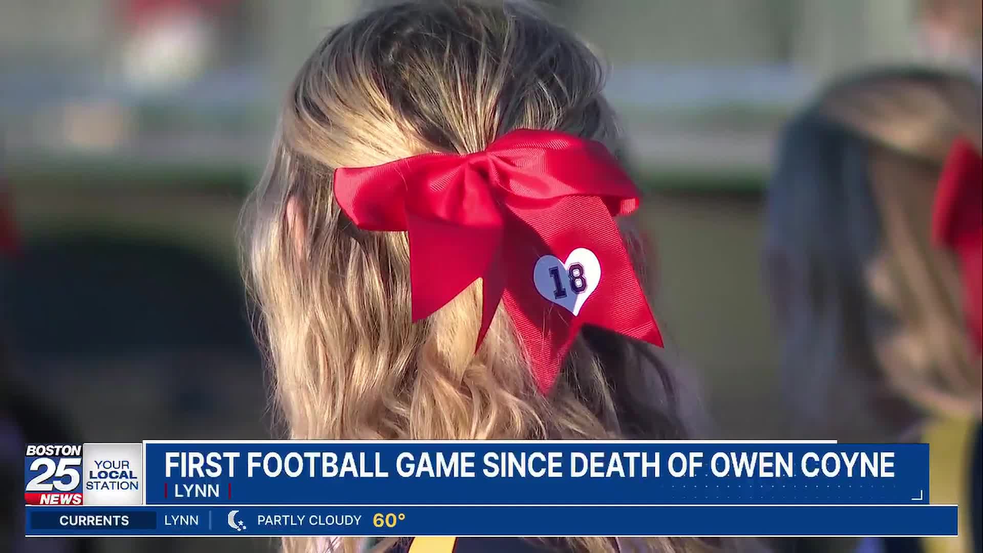 Marblhead High School football team returns to the field in Owen Coyne's honor