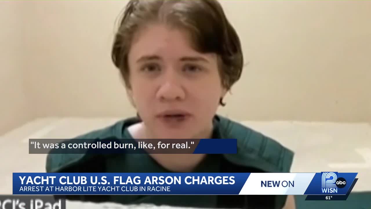26-year-old accused of setting fire to four American flags at Racine ...