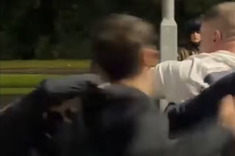 Moment violent brawl breaks out at Scottish bus station as police ...