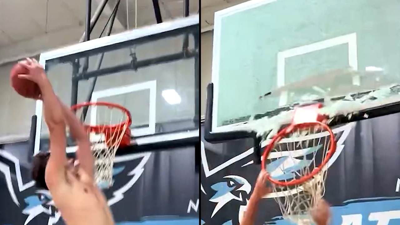 This dunk looked completely normal - until the final second