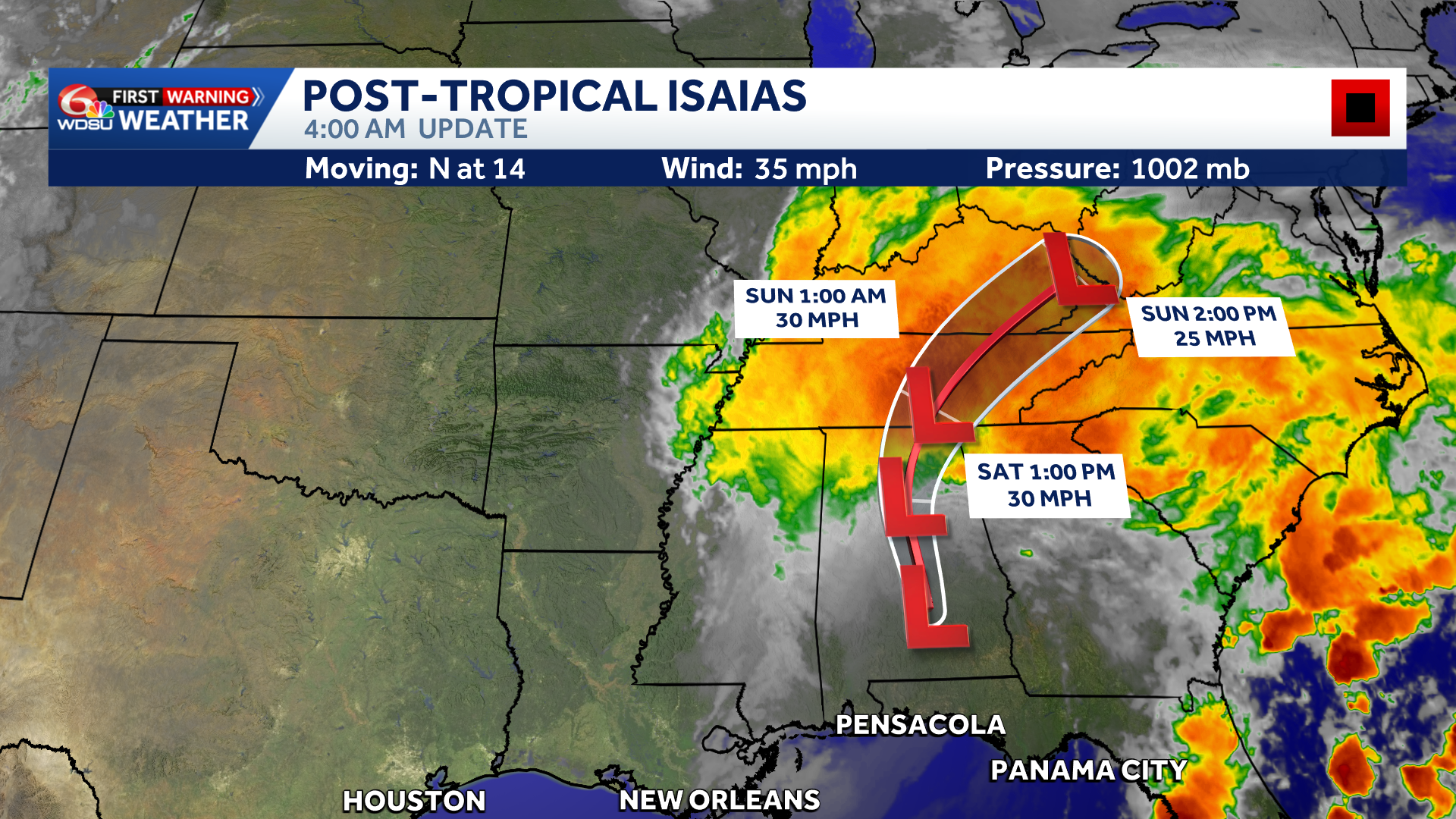 Isaias weakens to post-tropical cyclone after making landfall near ...