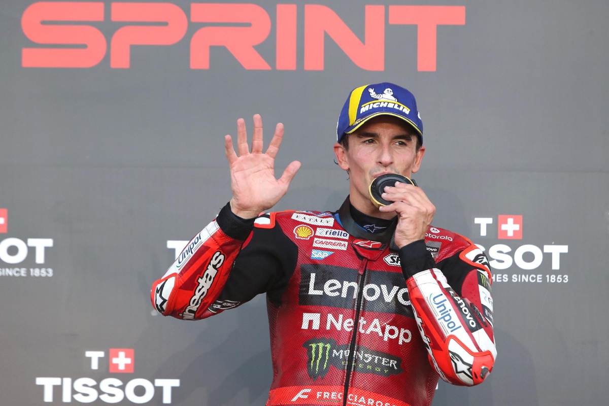 Marc Marquez labels sprint podium inhumane as pushback against MotoGP ...