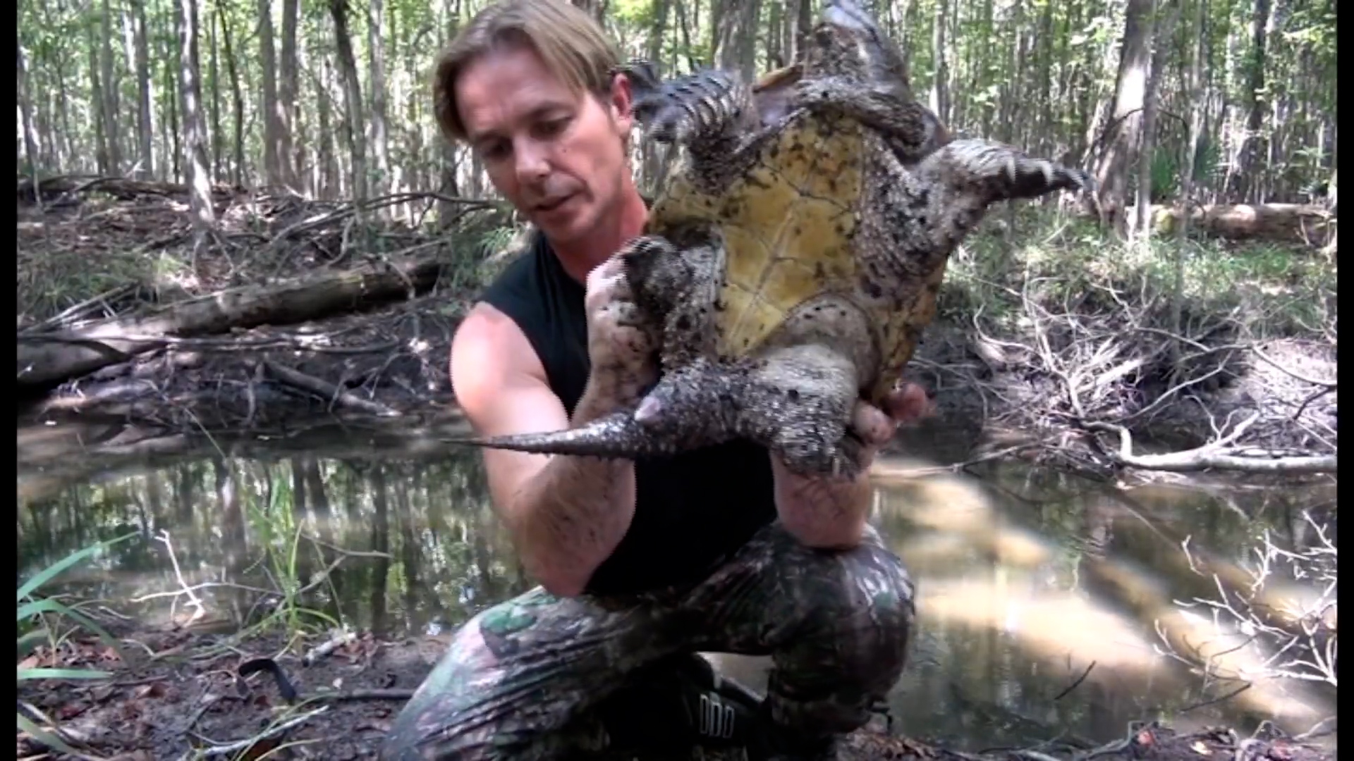 Meeting a giant snapping turtle | Handle with care