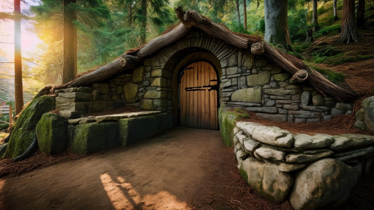 A man builds an amazing underground den in the wild. Start to finish