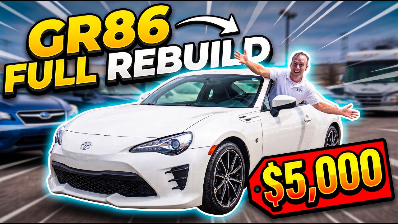 Fixing a flooded Toyota 86: salvage auction rebuild & engine swap!