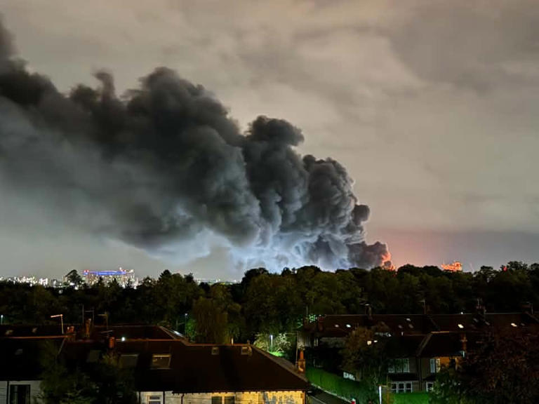 Glasgow fire: Fire crews spend third day at fire-hit scrapyard in Scotstoun