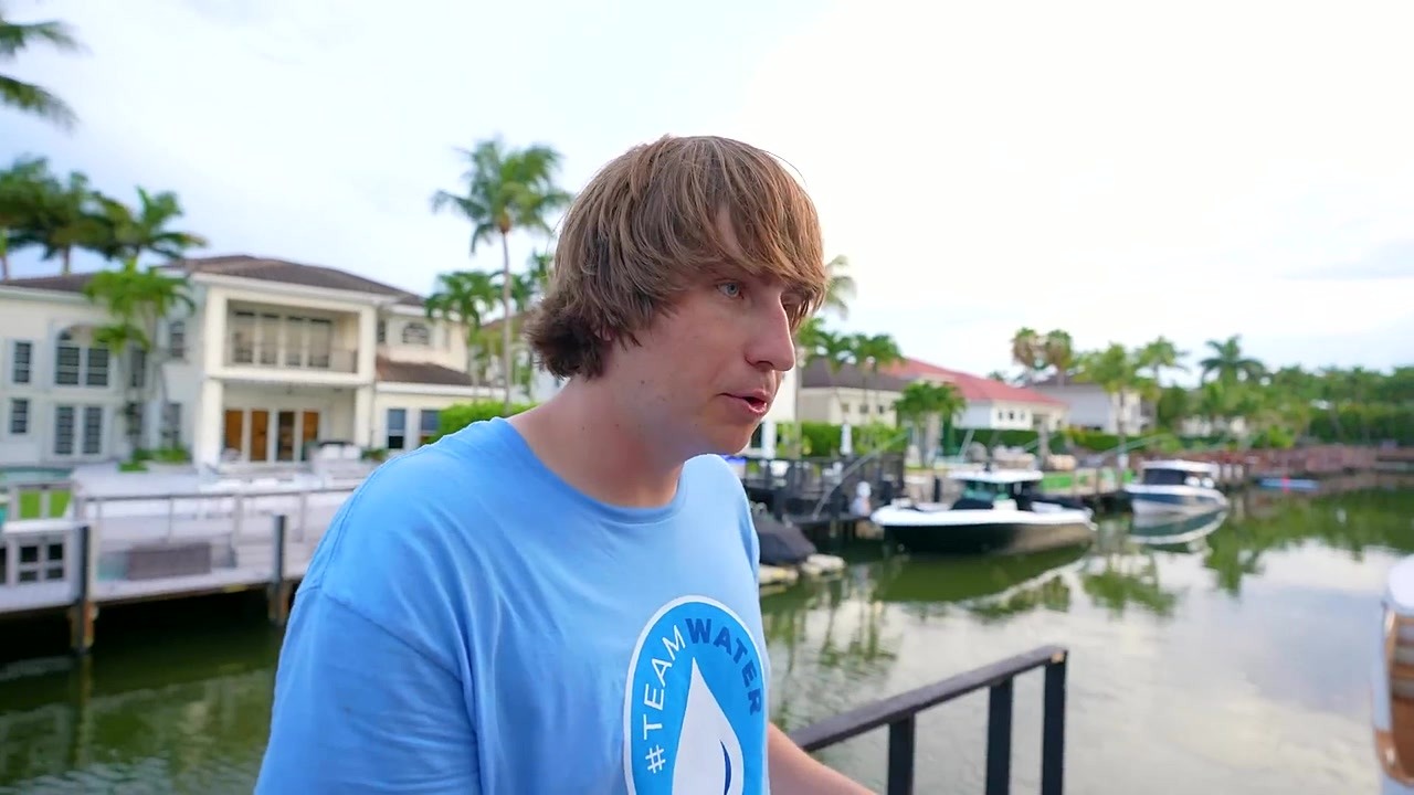 He turned a $1 boat into a luxury yacht with a helicopter pad
