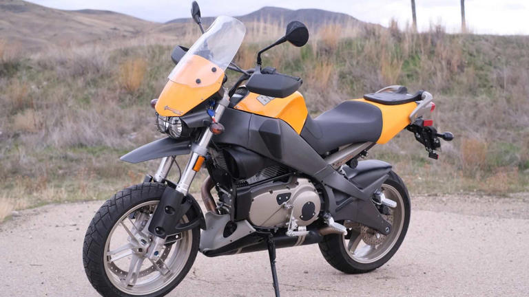 This forgotten American adventure bike used a Harley V-twin and fuel in ...