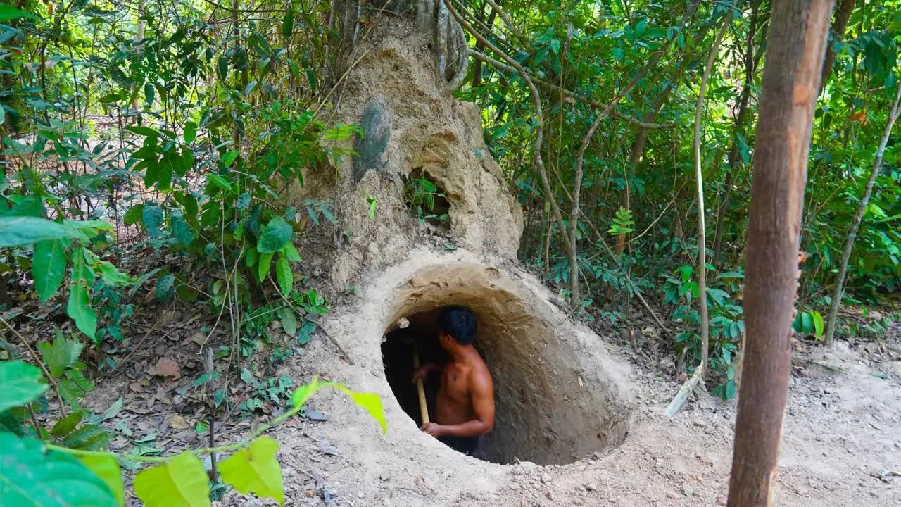 Building an underground house with a swimming pool in 100 days
