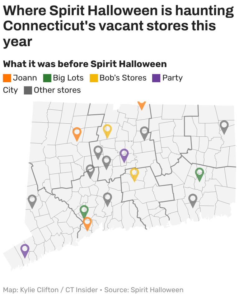 Spirit Halloween brings 17 empty Connecticut stores back from the dead ...
