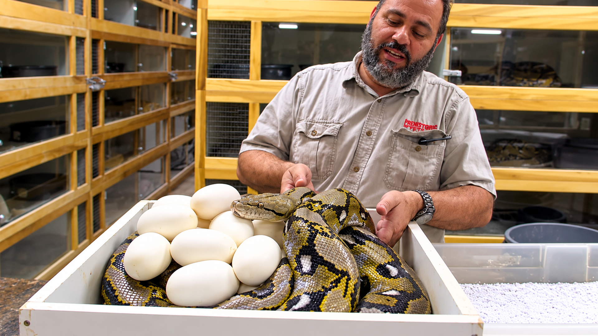 Collecting 34 Python eggs at midnight
