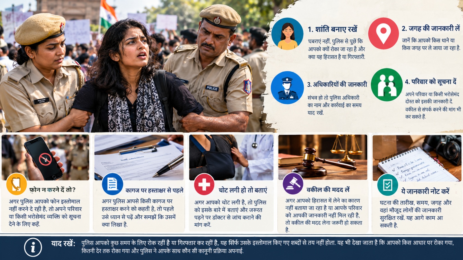 प्रोटेस्ट करना अधिकार है, तो परमिशन क्यों जरूरी? पुलिस हिरासत में ले तो ...