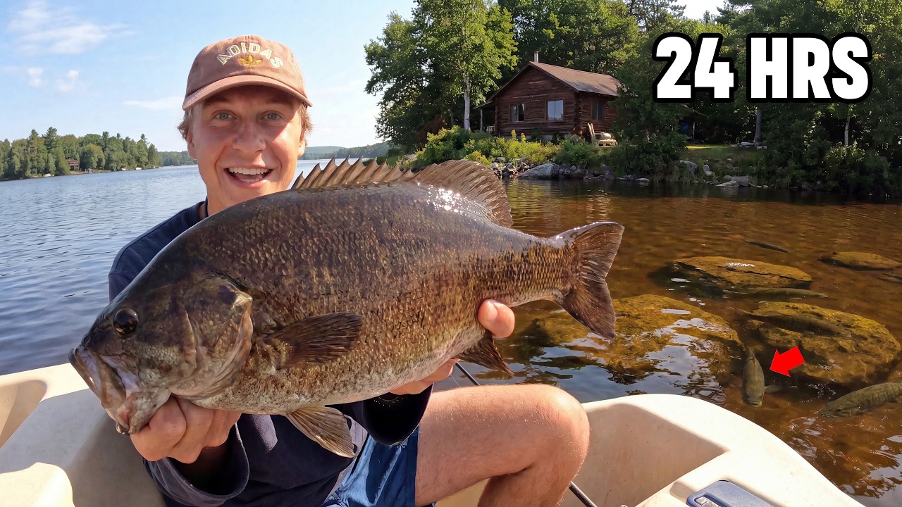 24 hours at Northwoods cabin 🎣🔥