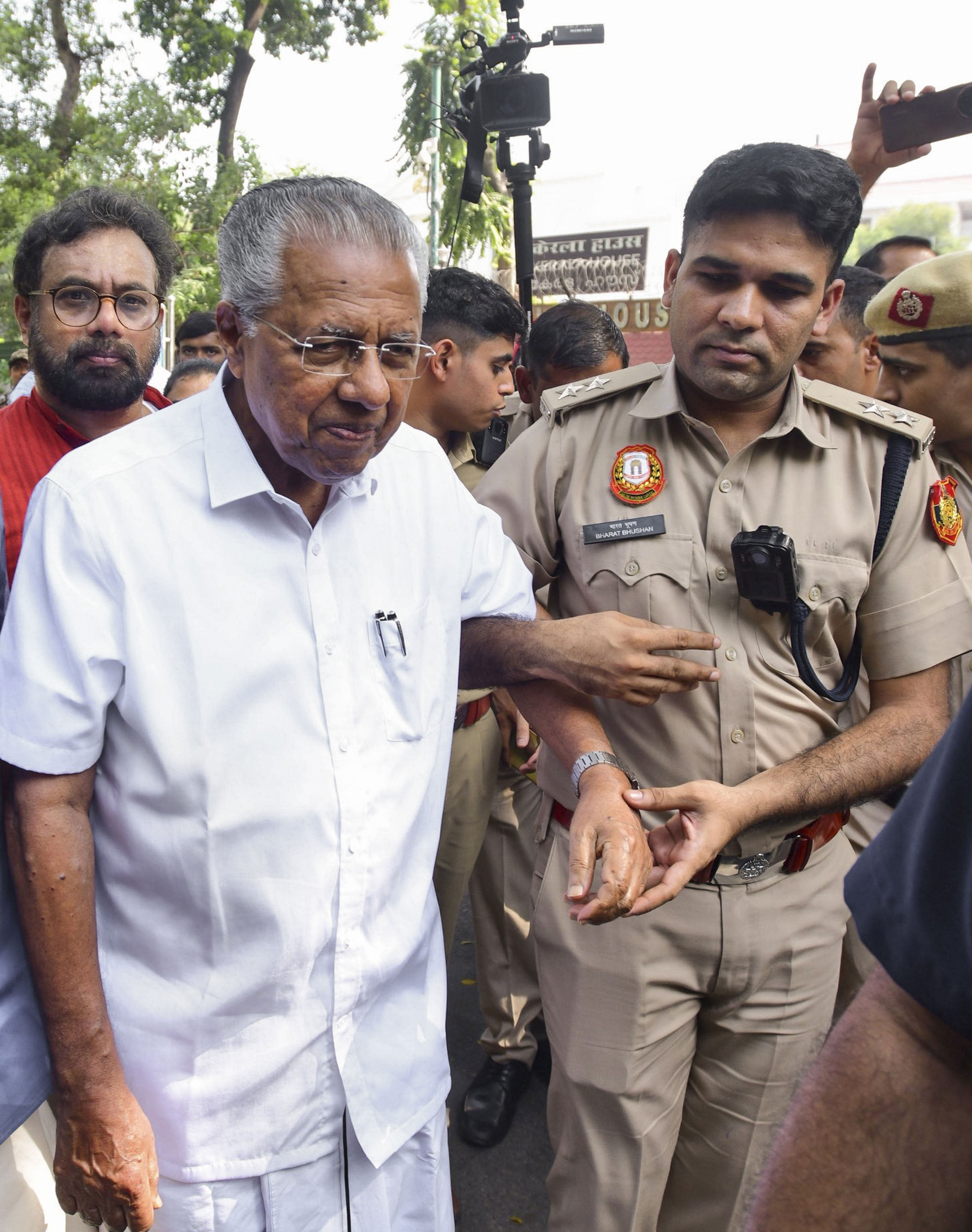 Ex-CM Vijayan, CPI(M) leaders detained in Delhi; protests erupt across Keralam