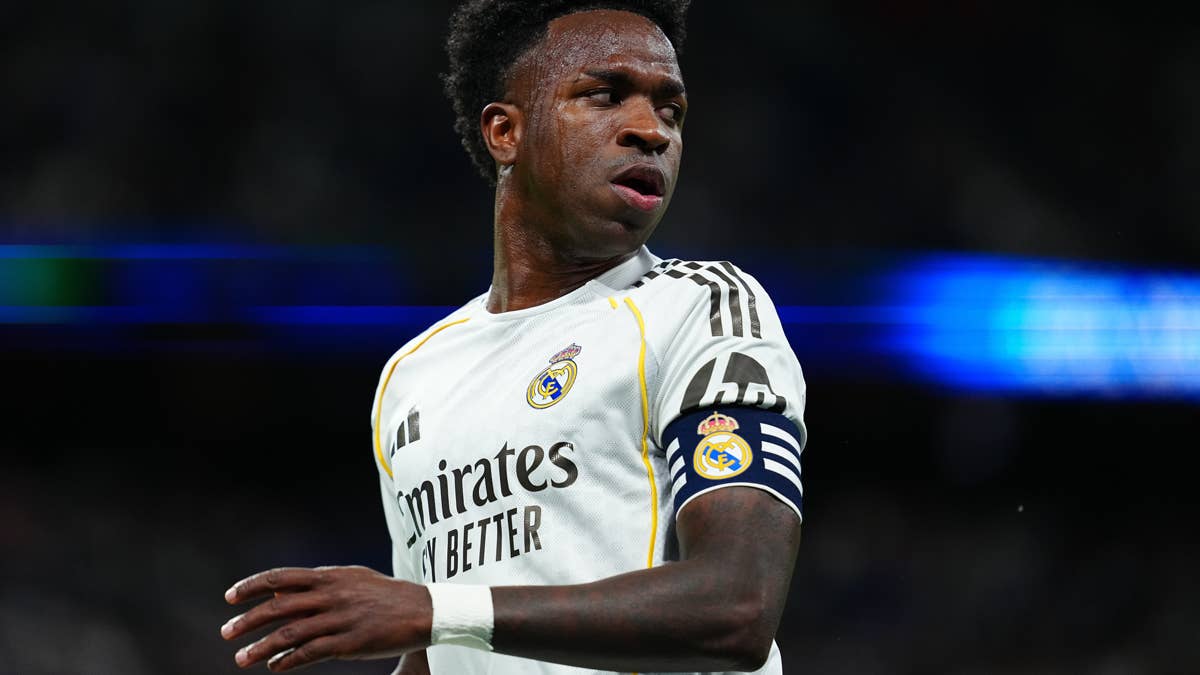 Why is Vinicius Jr. not playing today for Real Madrid vs. Barcelona?
