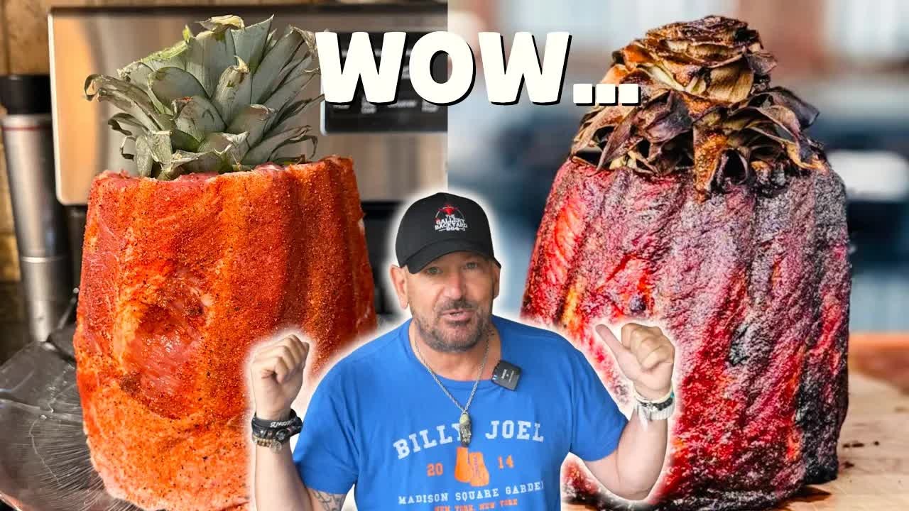 He wrapped pork ribs around pineapple for next-level BBQ flavor