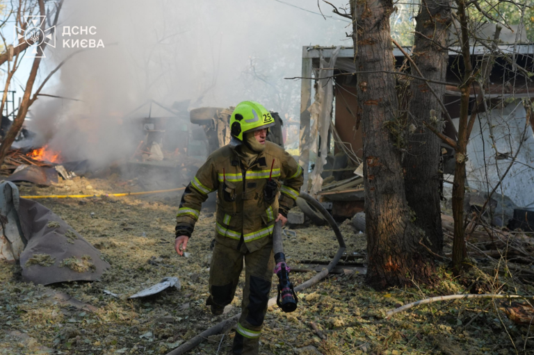Russian missile attack hits Kyiv in a daytime assault, rescuers show ...