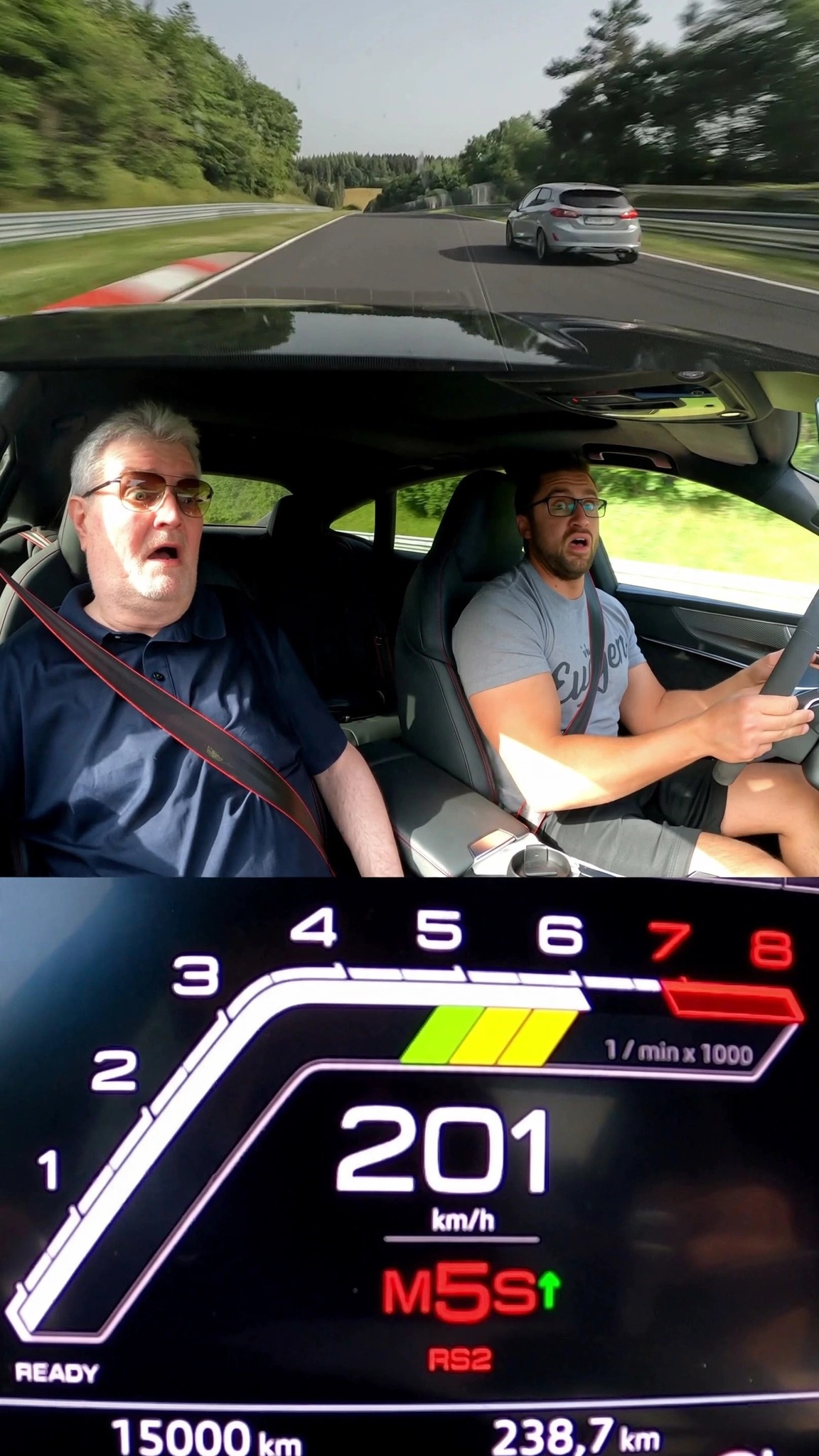 Audi RS7 scares its owner on the track