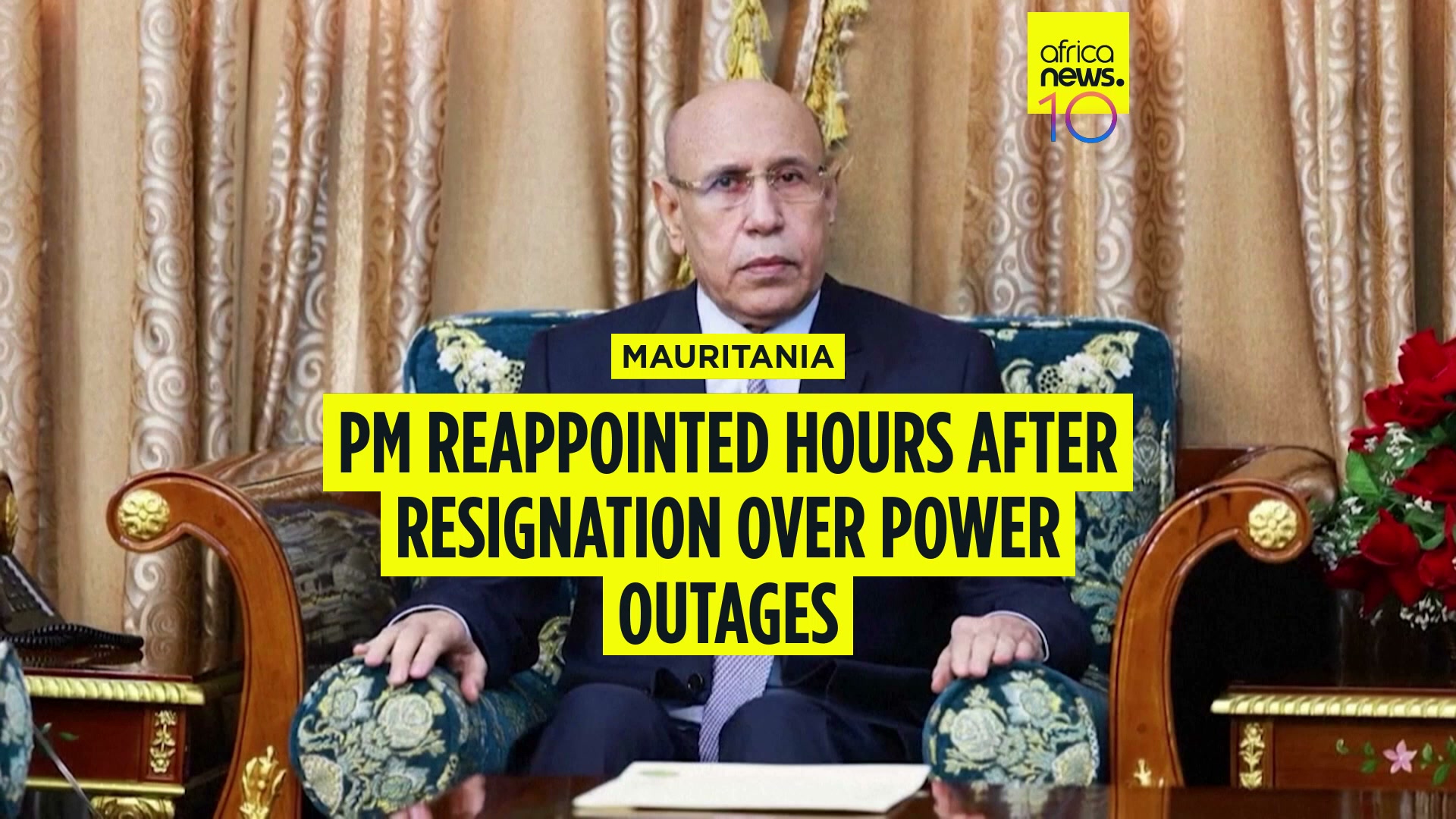 Mauritanian PM reappointed hours after resignation over power outages
