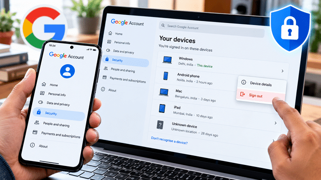 Google account security 2026: Check where your Gmail is logged in and ...