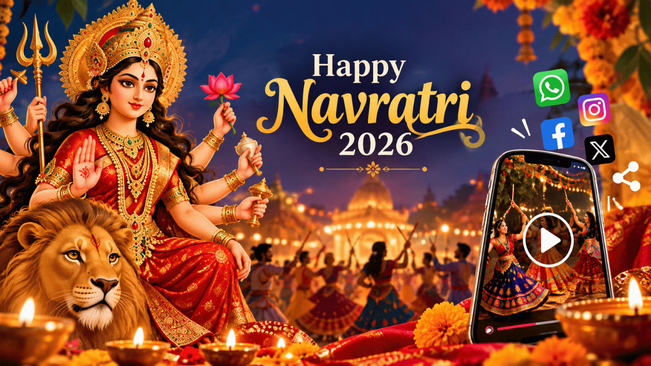 Happy Navratri 2026 WhatsApp status video: Download short video to ...