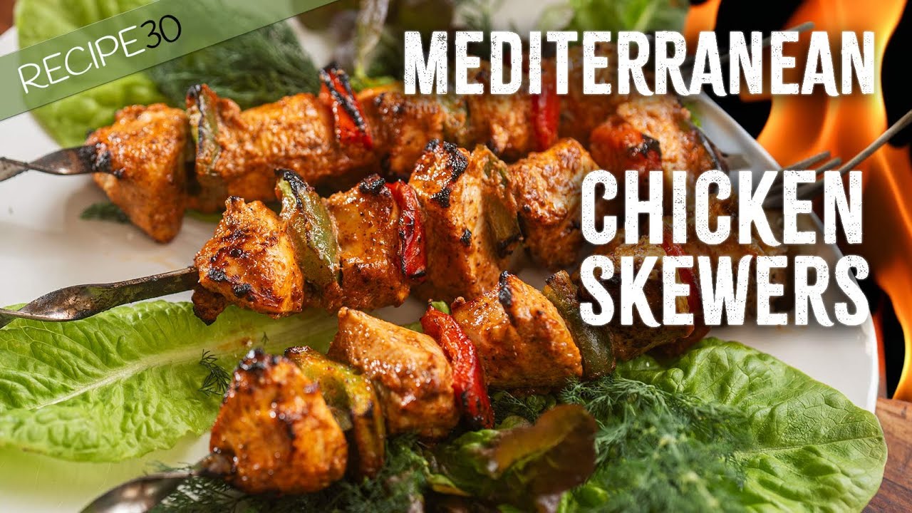 Mediterranean chicken skewers - amazing flavours!