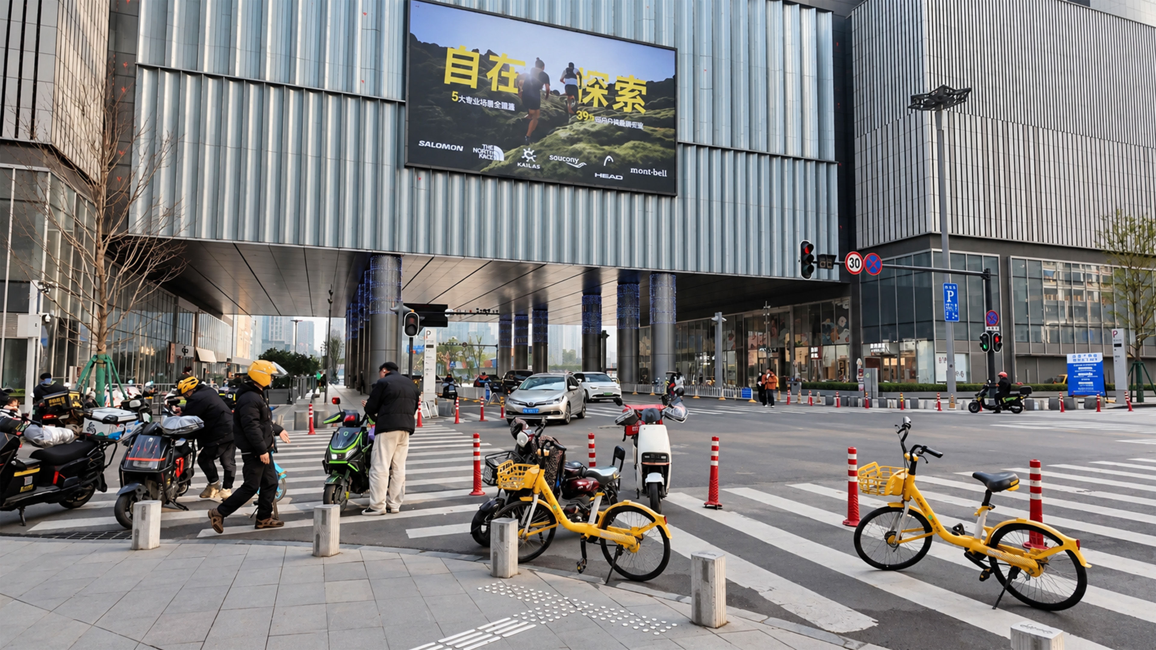 China hides everyday bike parking beneath giant buildings