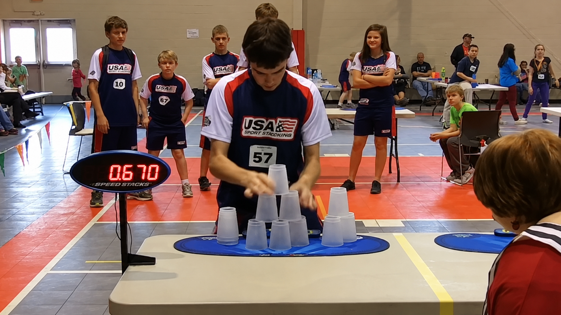 Guinness World Record cup stacking goes wild
